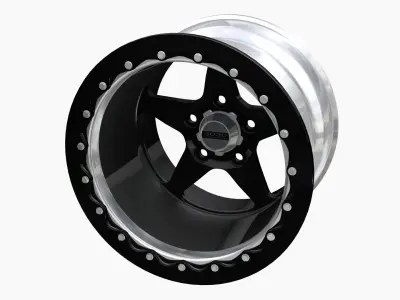 3030 Autosport Launch drag wheel Low-poly 3D model