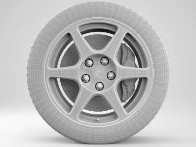 Enkei Performance Evo 8 Rim 3D model