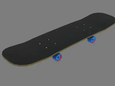 Skate Board - Low Poly - Game Ready - PBR Low-poly 3D model