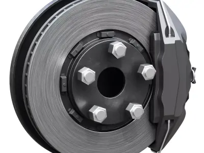 Car braking system for SUV cars 3D model