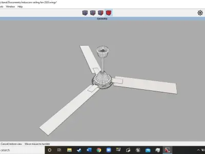 IndusCom SDI-201105060-LVLS ceiling fan Free 3D model