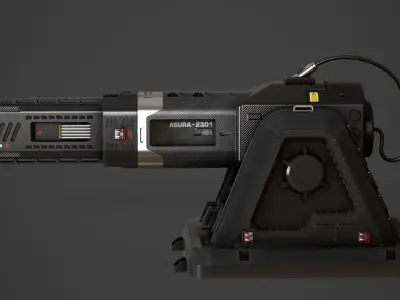 Laser Turret - ASURA Low-poly 3D model
