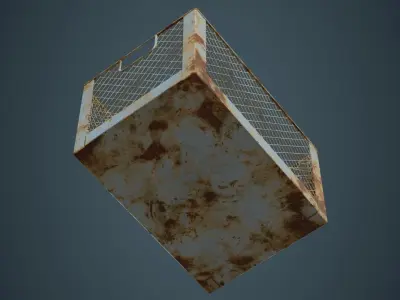 Crate 2B Low-poly 3D model