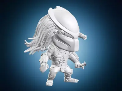 Chibi Predator Action Pose 3D print model