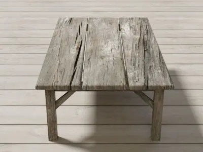 Medieval Table Free low-poly 3D model