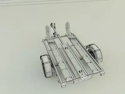 motorcycle trailer 3D model