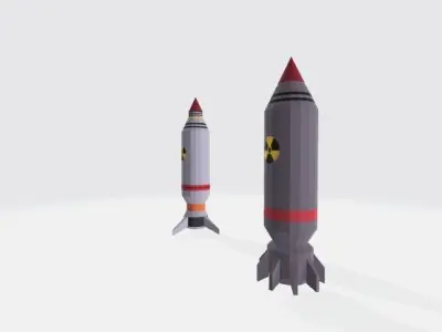 Free Nuclear Missile Free low-poly 3D model