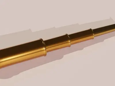 Spyglass gold telescope Free low-poly 3D model