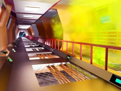 3D Model Spaceship corridor 3D model