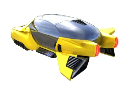 Hover taxi vray 3d model 3D model