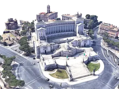 Victor Emmanuel II Monument Low-poly 3D model