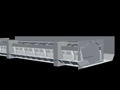 Sci fi corridor 3D model