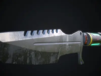 Sci-Fi Exploding Throwing Knife low poly model Free low-poly 3D model