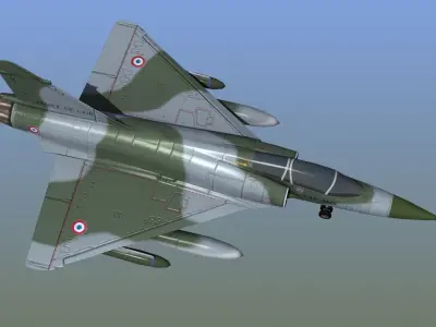 Mirage2000D LD1 Low-poly 3D model