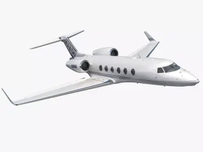 Gulfstream G450 Rigged 3D model