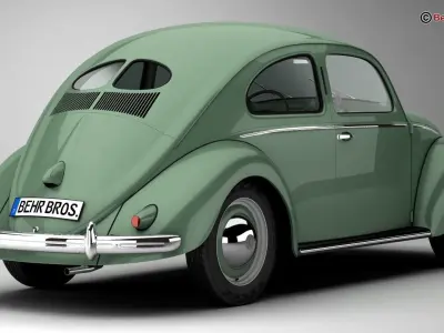 Volkswagen Beetle 1951 Deluxe 3D model
