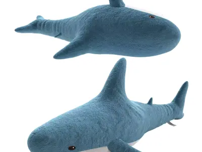 Toy shark IKEA BLAHAJ stuffed 3D model