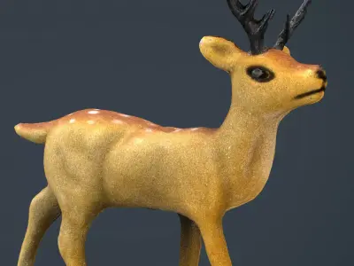 CHRISTMAS DEER Low-poly 3D model