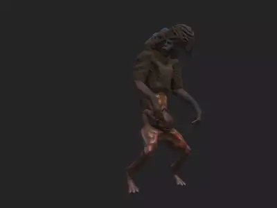 creature mud alien Low-poly 3D model