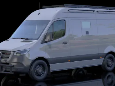 Mercedes-Benz Sprinter Compact Van Simple Interior 3D model