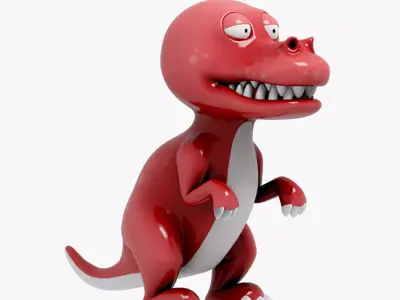 3D Dinosaur cartoon 4 3D model