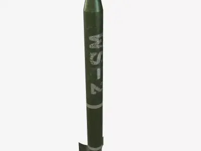 WS-2 MLRS Rocket Free low-poly 3D model