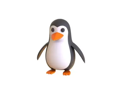 Cartoon Penguin v005 Low-poly 3D model