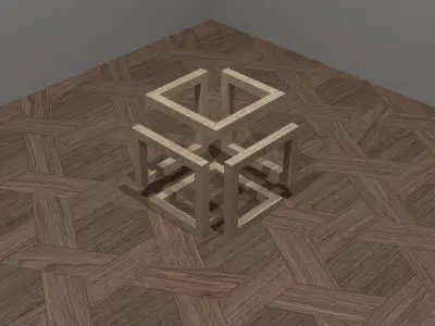 illusion cube table  Free 3D model