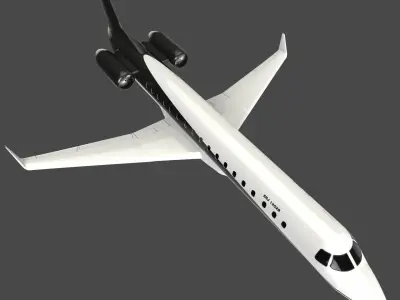 Private JET ERJ 145-XR 3D model