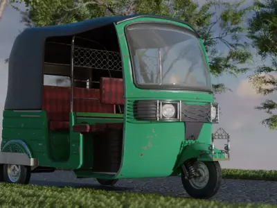 CNG or Tuktuk or auto Rickshaw 3D model