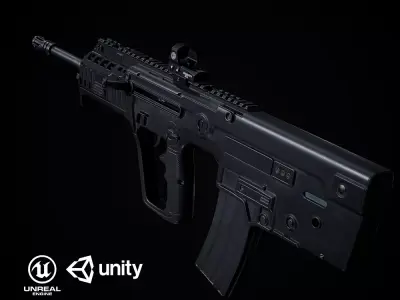 Tavor X95 PBR Low-poly 3D model