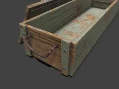 Weapon Crate Low-poly PBR Free low-poly 3D model
