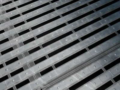 Bar Metal Grate Seamless PBR Material Texture