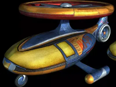 Helicopter 3D Beebop Concept 3D model