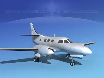 Swearingen SA226-T Merlin III Bare Metal 3D model
