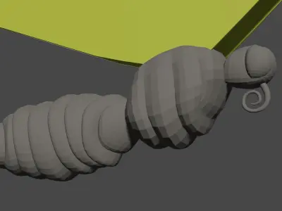 Flying butterflies Low-poly 3D model