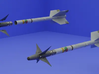 Air to air missile AIM-9 Free 3D model