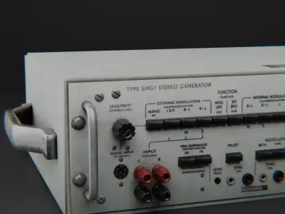 Military Radio Station Low-poly 3D model