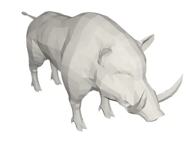 Boar -Wild animal Low-poly 3D model