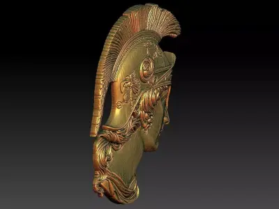Roman warrior CNC Relief Model 3D print model