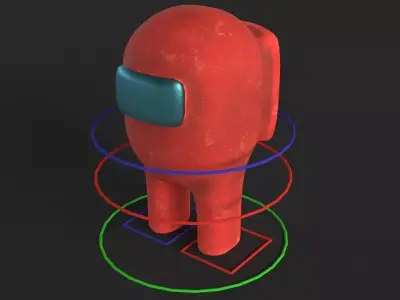 Rigged among us character Free low-poly 3D model