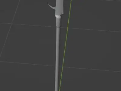Melee Weapon - War scythe Free low-poly 3D model