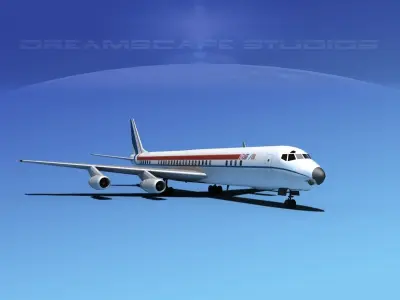 Douglas DC-8-63 Brit Air 3D model