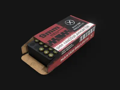 Ammo Pack  PBR  VR AR Ready Low-poly 3D model