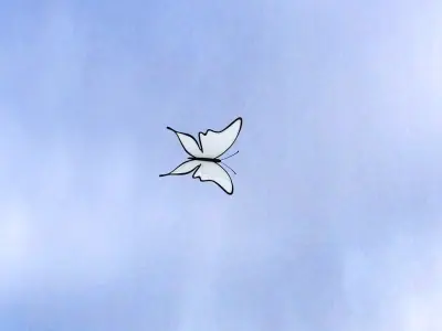 BUTTERFLY flying in sky 3D model