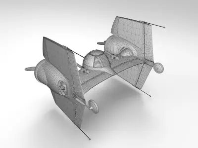 TIE Diesel Fighter Plane 3D model