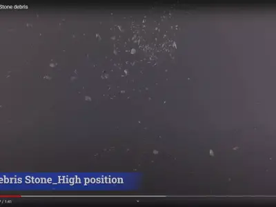 Debris Stone High position Low-poly 3D model