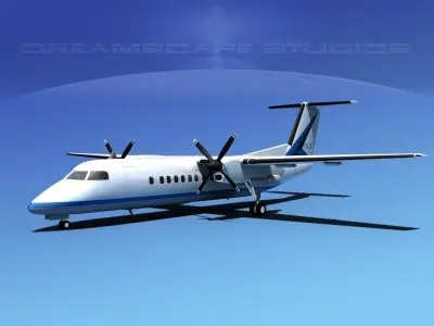 DeHavilland DHC-8-Q300 Gulf Coast Aviation 3D model