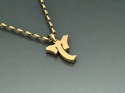 Pendant T-t1 3D print model