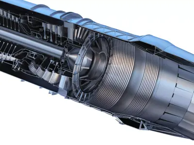 engine Low-poly 3D model